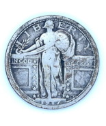 1917-D Type 1 Standing Liberty Quarter in Very Good VG Condition, 4-Digi... - $101.53 CAD