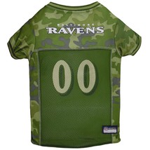 Pets First Baltimore Ravens Camo Jersey, Small, Green - £21.62 GBP