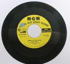 Sheb Wooley 45 Speak Of The Devil – Love At First Sight Disc Jockey Reco... - $4.95