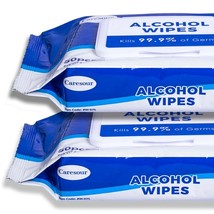 2 Pack Caresour 75% Alcohol-Based Sanitizing Wipes (50-Count)