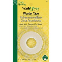 Dritz 3310 Wash-A-Way Wonder Tape, 1/4-Inch x 10-Yards , White - £11.35 GBP