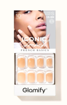 ABNY ICONIC FRENCH GLAMIFY 24 PRESS-ON NAILS SQUARE SHORT #NTIF10 - $4.99