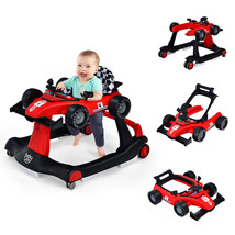 Baby 4-In-1 Walker Foldable Activity Push Walker Adjustable Height Red - $152.99