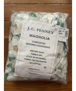 Vintage 1980s JC Penney Magnolia Queen Size Gathered Bedskirt Green Pink... - $823.49 MXN