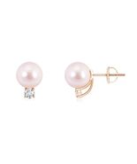 ANGARA Solitaire Akoya Pearl Studs in 14K Solid Gold (Grade: AAAA | 7mm ... - $1,636.12