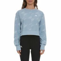 Kappa Authentic Tadci Blue Logo Cropped Sweatshirt S - NWT - €29,26 EUR