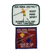 Vtg 1982 BSA Boy Scouts Patch Lot of 2 Kia Kima District Spring Fall Cam... - $11.40