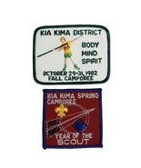 Vtg 1982 BSA Boy Scouts Patch Lot of 2 Kia Kima District Spring Fall Cam... - €9,65 EUR