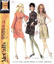Misses' & Junior's DRESS Vintage 1960 McCall's Pattern 9585 Size 11 - £9.59 GBP