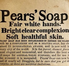 Pear&#39;s Soap 1889 Advertisement Victorian Hygiene And Beauty Products DWFF11 - $24.99