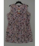 Original Nicole Miller Dress SZ XXL Pink Print Sleeveless Button-up V-ne... - $14.99