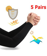 5Pairs Cooling Arm Sleeves Cover Uv Sun Protection For Men Women Unisex - £12.74 GBP