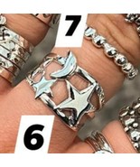 Sterling Silver Band Ring Celestial Stars and Moon Western Southwest Size 7 - $60.93 CAD
