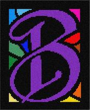 Pepita Needlepoint Canvas: Letter B Stained Glass, 7&quot; x 9&quot; - £39.93 GBP+