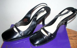 Enzo Angiolini Slingback Shoes - 3.5&quot; Heels - Black - 7.5M - Euc! - £15.89 GBP