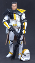 Star Wars Hasbro 3.75&quot; Clone Trooper Commander 2005 Figure 327th Star Corps - £19.07 GBP