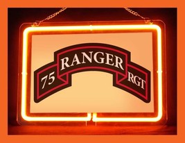 US Army Military 75TH Rangers RGT Army Hub Bar Display Advertising Neon ... - £63.94 GBP