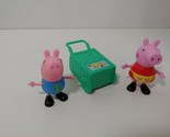 Peppa Pig Ice Cream time cart Peppa George dinosaur shirt figures lot 2 pcs - $8.90