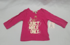 Vintage Baby Girl Juicy Couture Only Pink Long Sleeve Logo T Shirt Top 3... - $19.79