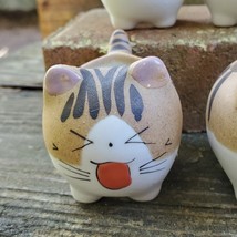 Ceramic Cat Planters, set of 6, 2.5" Animal Pots, Emotion Face Kitten Kitty image 6