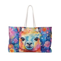 Personalised/Non-Personalised Weekender Bag, Llama, Large Weekender Bag, awd-469 - £38.44 GBP