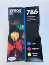 Genuine Epson 786 Color Ink Cartridges T786520 Date: 2022 - $24.35 CAD