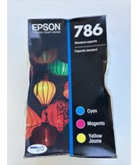 Genuine Epson 786 Color Ink Cartridges T786520 Date: 2022 - $17.81