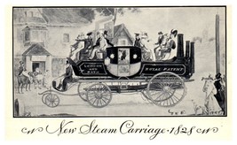 New Steam Carriage 1828 Train Postcard Mack Bus Repro - £7.75 GBP