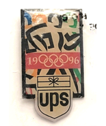 UPS 1996 Olympic Games Pin Atlanta Sponsor Shield Logo Abstract Runner  ... - $19.63 CAD