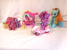 My Little Pony Pinkie Pies Rainbow Helicopter Playset Scooter Ponies and Accesso - £12.66 GBP
