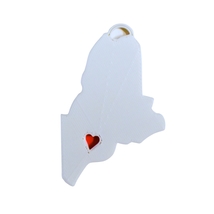 Maine State Augusta Heart Ornament Christmas Decor USA PR244-ME - $4.99