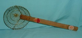 Vintage Double Happiness Label Handmade Wood &amp; Wire Strainer - Never Used - $16.99