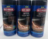 3 Weiman Wood Floor Wipes 24 per Pack Size 7x10 Baseboards Cabinets Rare... - £19.12 GBP