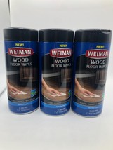 3 Weiman Wood Floor Wipes 24 per Pack Size 7x10 Baseboards Cabinets Rare... - £19.12 GBP