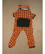 Dog Halloween Pajamas Size Medium 14&quot;-15&quot; WorldPet Orange Blk Spiders (New) - £3.90 GBP