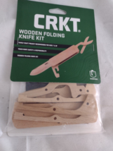 CRKT Wooden Folding Knife Kit 3" Wood Blade Wood Handle Unfinished - £14.25 GBP