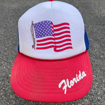 Florida American Flag Mesh Hat Nissun Foam Front Well Worn Some Dirt Spots. - £11.60 GBP