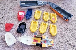 Lego City Boat Hull Bulk Lot Orange Yellow Coast Guard Large Ship w/ Decals Sets - £71.21 GBP