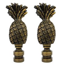 Royal Designs Trendy Resort Pineapple 2.75&quot; Lamp Finial for Lamp Shade, Antique  - £20.75 GBP+