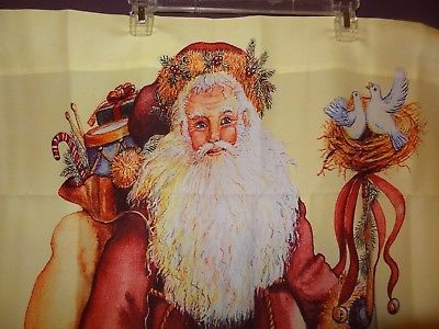 Santa Claus Garden Flag Yard  Size 27" x 39" Old World Christmas Holiday - $15.99