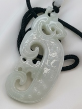 Icy Ice White 100% Natural Burma Jadeite Jade Dragon Pendant # 111.10 carat # - £742.00 GBP