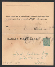 CANADA 1936 Clearance  Fine Used Post Card - £1.00 GBP