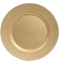 Six (6) Liberty ~ 13&quot; Diameter ~ Gold ~ Subtle Beaded Design ~ Charger Plates - £35.31 GBP