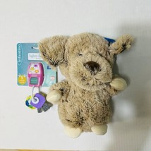 Baby Toy Keys Light Music Spark Brown Dog Stuffed Plush Toy Rattles Crinkle Ears - $22.76