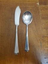 Oneida Tudor Algonquin Sugar Spoon And Butter Knife Silverplate Baronet ... - $183.23 MXN