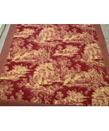 Fnapp France Quilted Throw Yellow Red Gingham Border 54&quot; Square Cotton F... - $49.38
