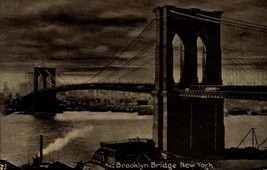 Brooklyn Bridge New York 1935 Real Photo Postcard -BK63 - £5.52 GBP