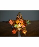 Vintage 1990s 11 Lighted Centerpiece Christmas Star Tree Top Topper Flas... - $23.76 CAD