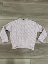 THEORY KARENIA CABLE-KNIT WOOL-CASHMERE SWEATER DRIED PETAL WOMEN&#39;S M $495 - $59.39