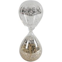 Peleus 30-Minute Silvered Hourglass, Bisque Sand Contemporary/Silver - £22.15 GBP